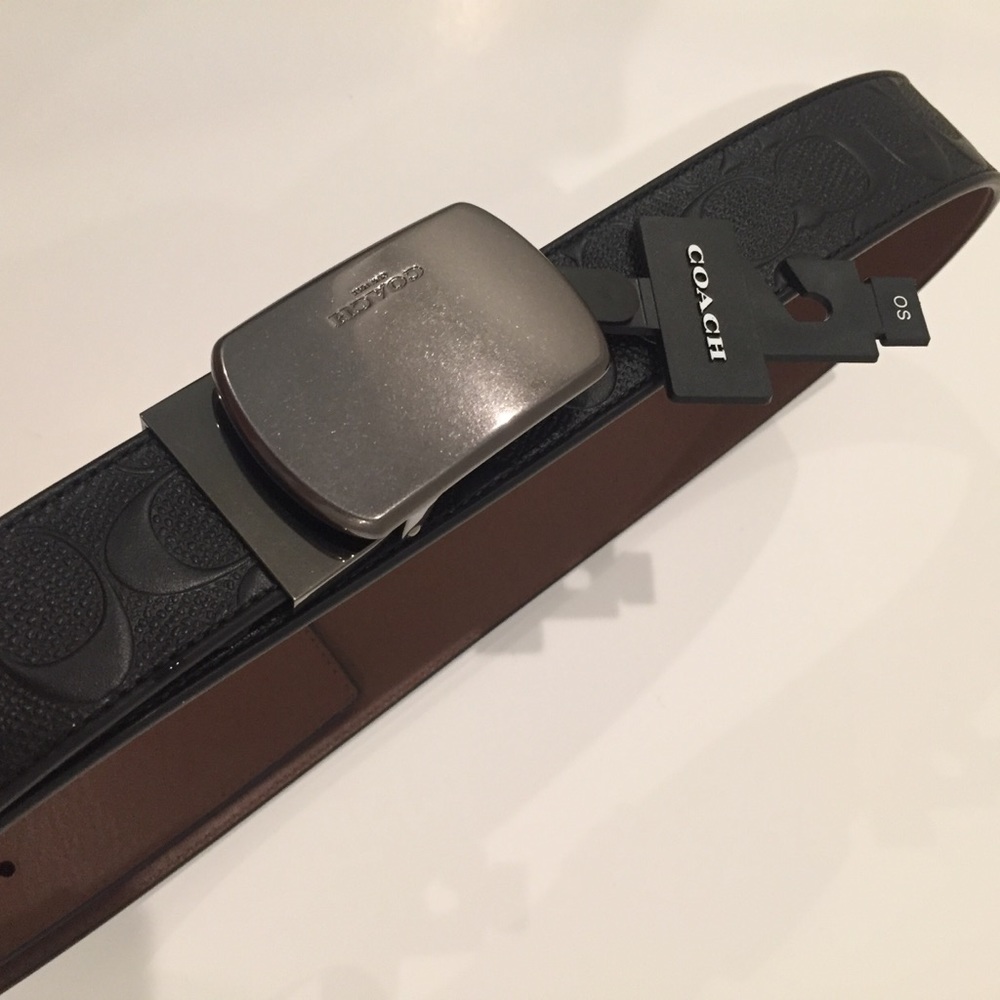Coach signature men’s belt reversible